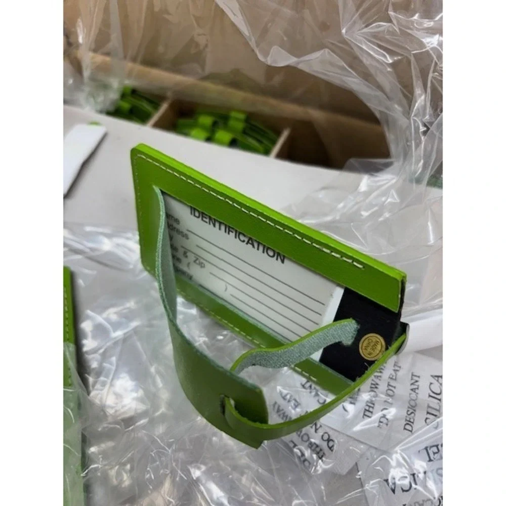 Wholesale Case of 100 Lime Green Luggage Tags